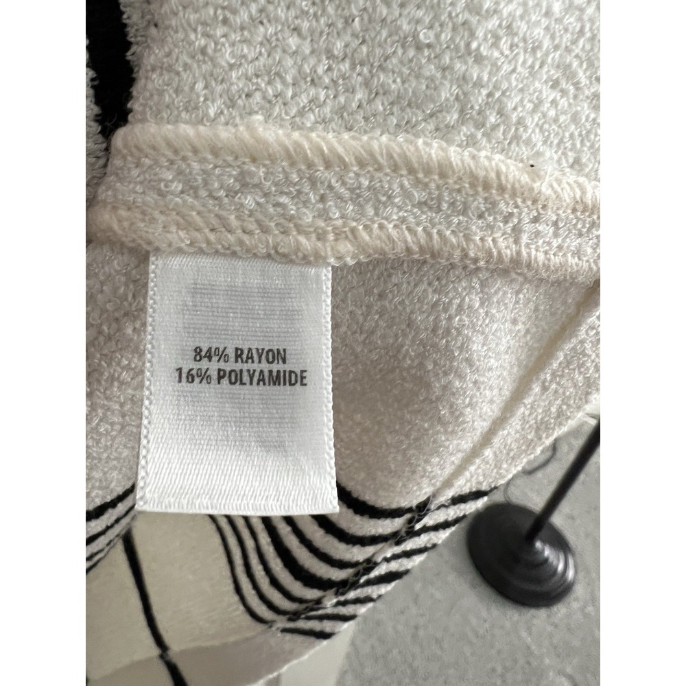 NWT St. John Knits Bright White/Black Striped Summer Style Tunic Dress Size M - Picture 7 of 11